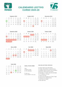 Calendario Anual Colexio Fingoi 2025-2026
