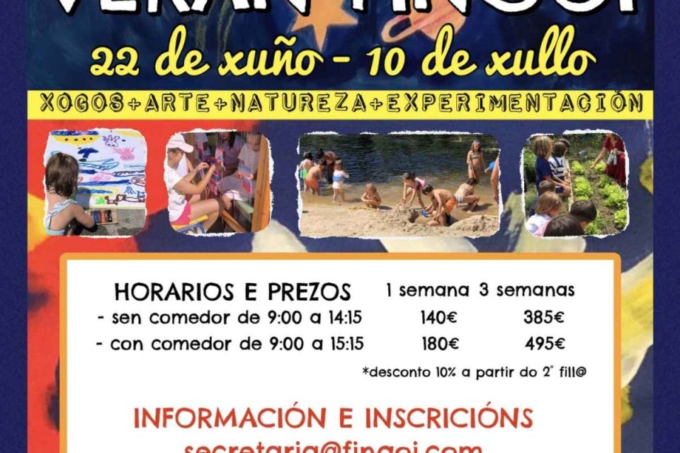 Cartel Verano Fingoi 2026 Campamento Urbano Lugo
